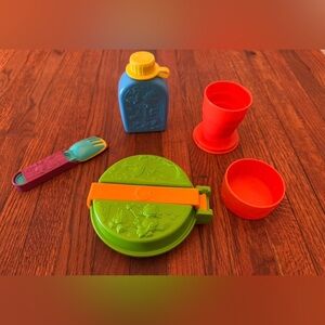 (2) VTG Camp McDonaldland Camping Toy Complete Set - Happy Meal McDonald's